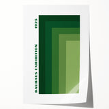 Bohemian Wall Art | Bauhaus Green Gradient Canvas | Eclectic Art Print