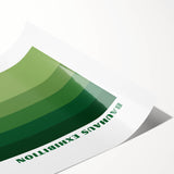 Bohemian Wall Art | Bauhaus Green Gradient Canvas | Eclectic Art Print