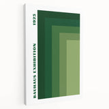 Bohemian Wall Art | Bauhaus Green Gradient Canvas | Eclectic Art Print