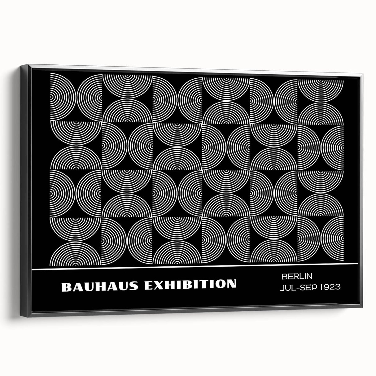 Bohemian Wall Art | Modern Monochrome Circular Boho Canvas Print