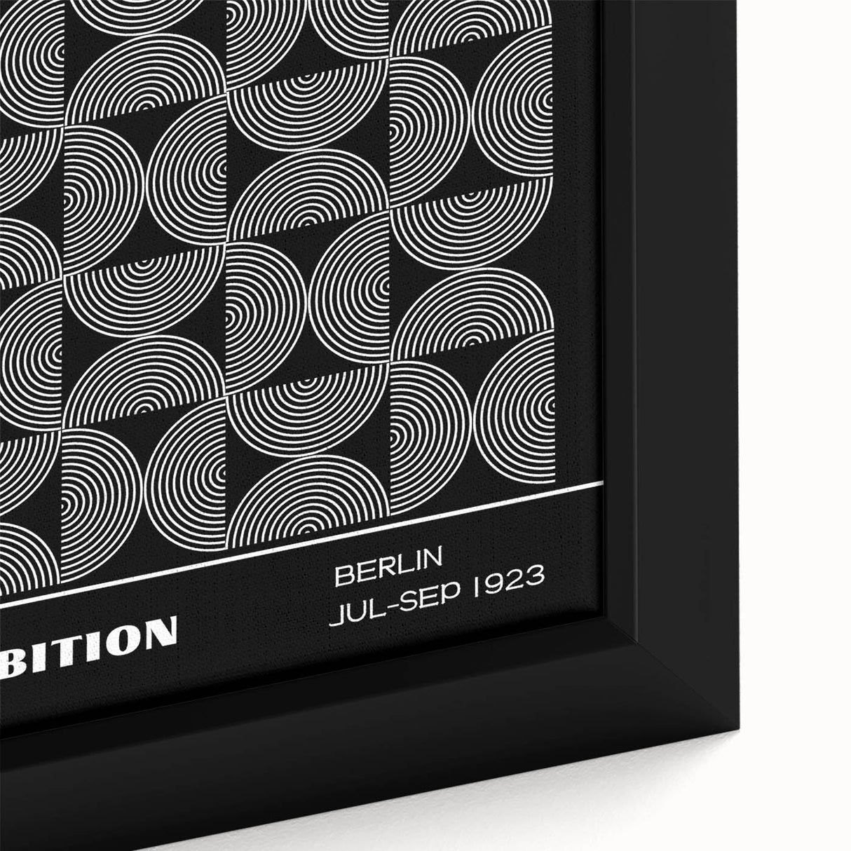 Bohemian Wall Art | Modern Monochrome Circular Boho Canvas Print