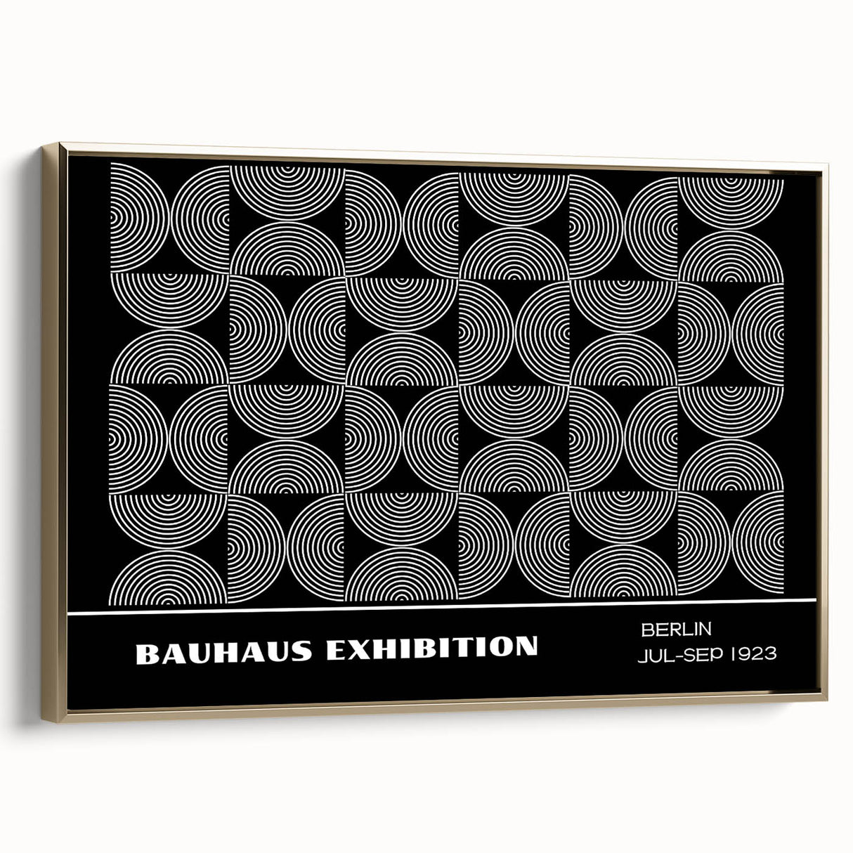 Bohemian Wall Art | Modern Monochrome Circular Boho Canvas Print