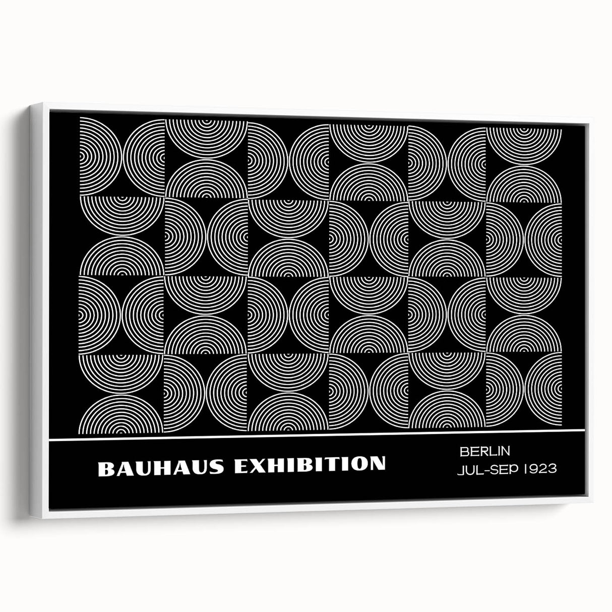 Bohemian Wall Art | Modern Monochrome Circular Boho Canvas Print