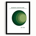 Bohemian Wall Art | Bauhaus Green Circle Gradient Canvas | Eclectic Print