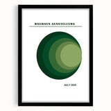 Bohemian Wall Art | Bauhaus Green Circle Gradient Canvas | Eclectic Print