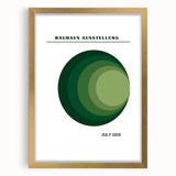 Bohemian Wall Art | Bauhaus Green Circle Gradient Canvas | Eclectic Print