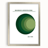 Bohemian Wall Art | Bauhaus Green Circle Gradient Canvas | Eclectic Print