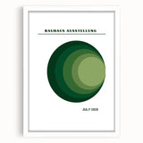 Bohemian Wall Art | Bauhaus Green Circle Gradient Canvas | Eclectic Print