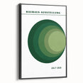 Bohemian Wall Art | Bauhaus Green Circle Gradient Canvas | Eclectic Print