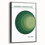 Bohemian Wall Art | Bauhaus Green Circle Gradient Canvas | Eclectic Print
