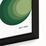 Bohemian Wall Art | Bauhaus Green Circle Gradient Canvas | Eclectic Print