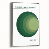 Bohemian Wall Art | Bauhaus Green Circle Gradient Canvas | Eclectic Print