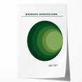 Bohemian Wall Art | Bauhaus Green Circle Gradient Canvas | Eclectic Print