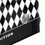 Bohemian Wall Art | Bold Black & White Harlequin Boho Canvas Print