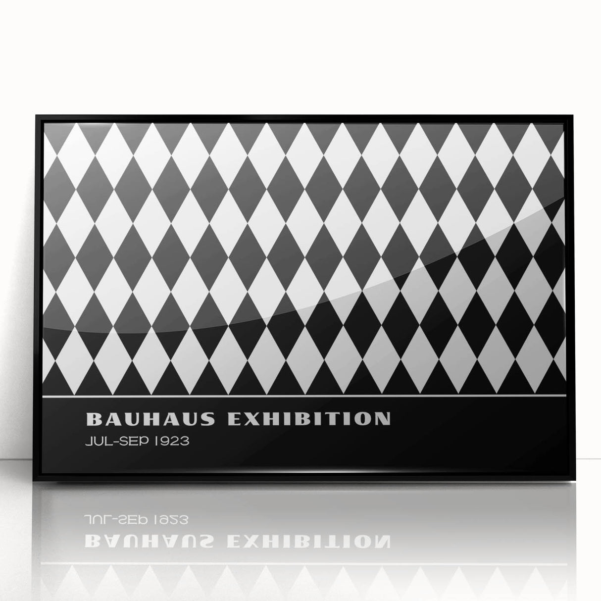 Bohemian Wall Art | Bold Black & White Harlequin Boho Canvas Print
