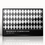 Bohemian Wall Art | Bold Black & White Harlequin Boho Canvas Print