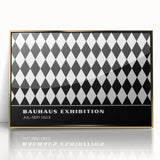 Bohemian Wall Art | Bold Black & White Harlequin Boho Canvas Print