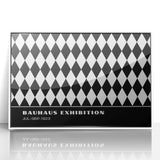Bohemian Wall Art | Bold Black & White Harlequin Boho Canvas Print