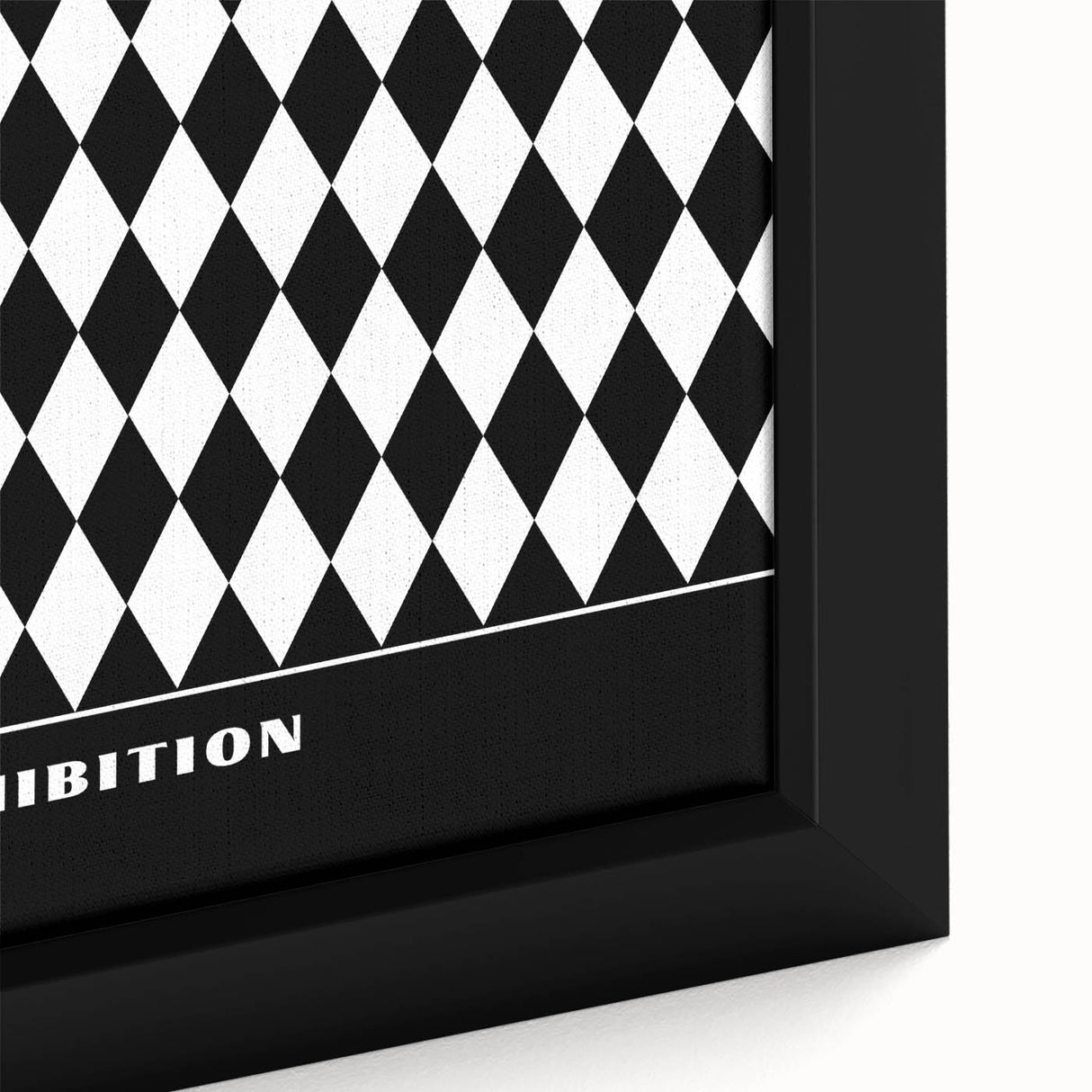 Bohemian Wall Art | Bold Black & White Harlequin Boho Canvas Print