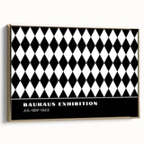 Bohemian Wall Art | Bold Black & White Harlequin Boho Canvas Print