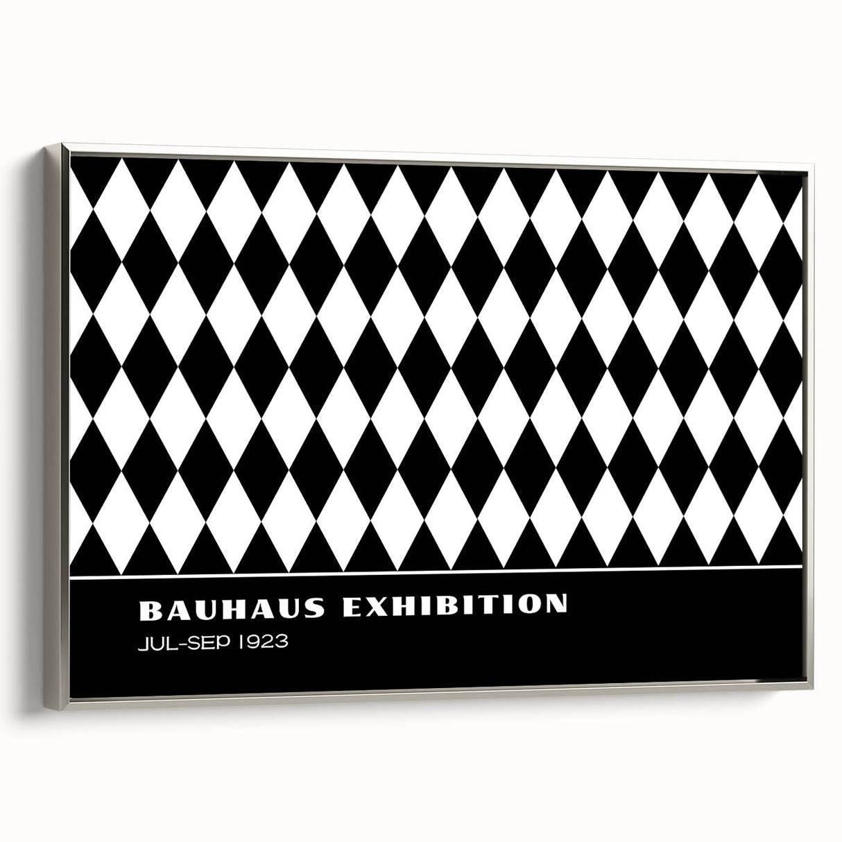 Bohemian Wall Art | Bold Black & White Harlequin Boho Canvas Print