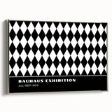 Bohemian Wall Art | Bold Black & White Harlequin Boho Canvas Print