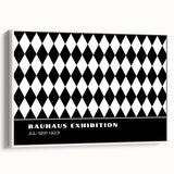 Bohemian Wall Art | Bold Black & White Harlequin Boho Canvas Print
