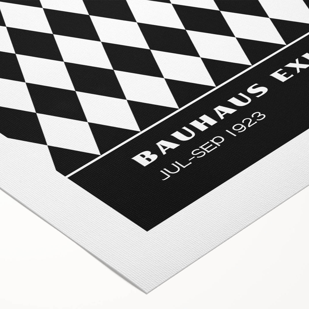 Bohemian Wall Art | Bold Black & White Harlequin Boho Canvas Print