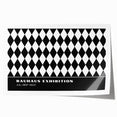 Bohemian Wall Art | Bold Black & White Harlequin Boho Canvas Print
