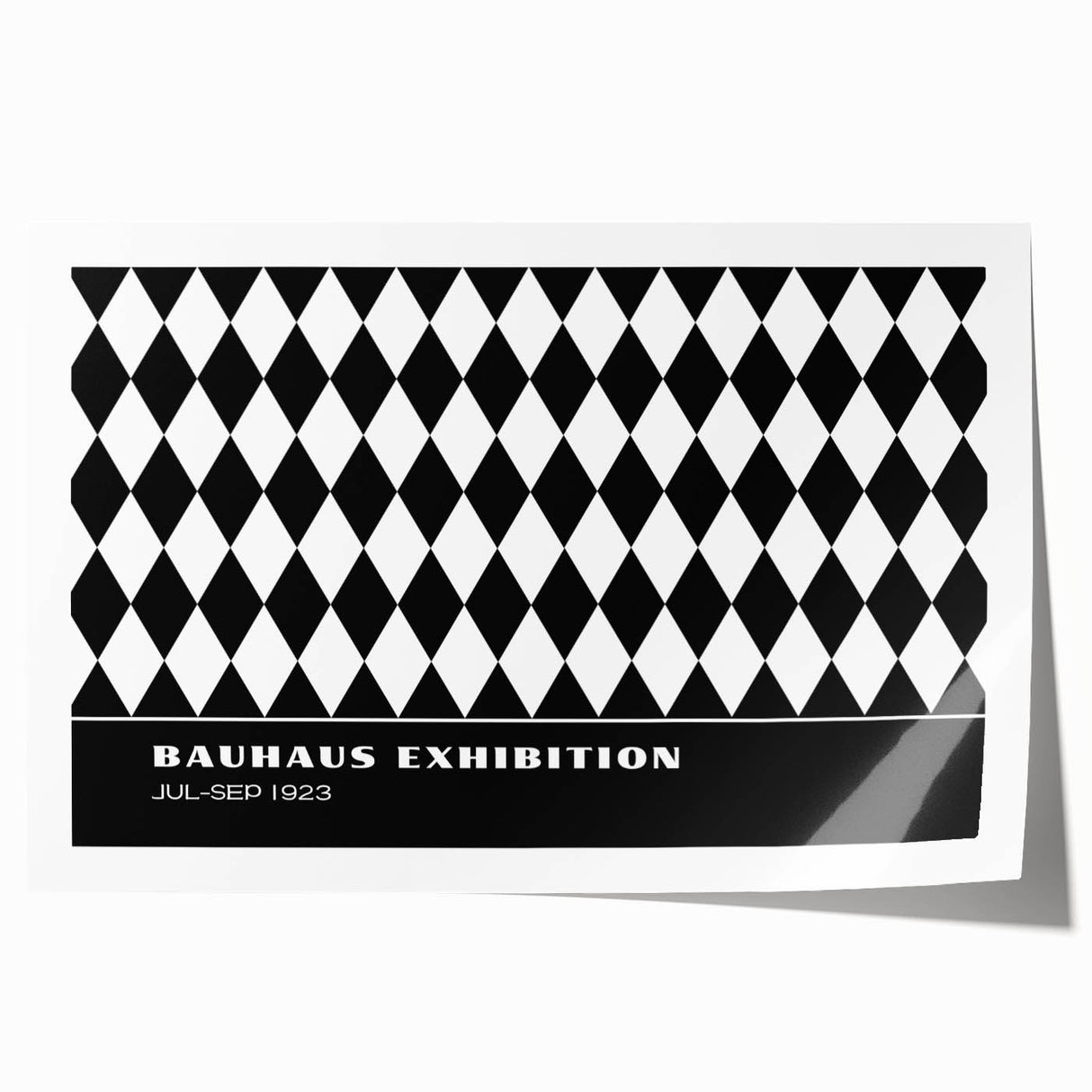 Bohemian Wall Art | Bold Black & White Harlequin Boho Canvas Print