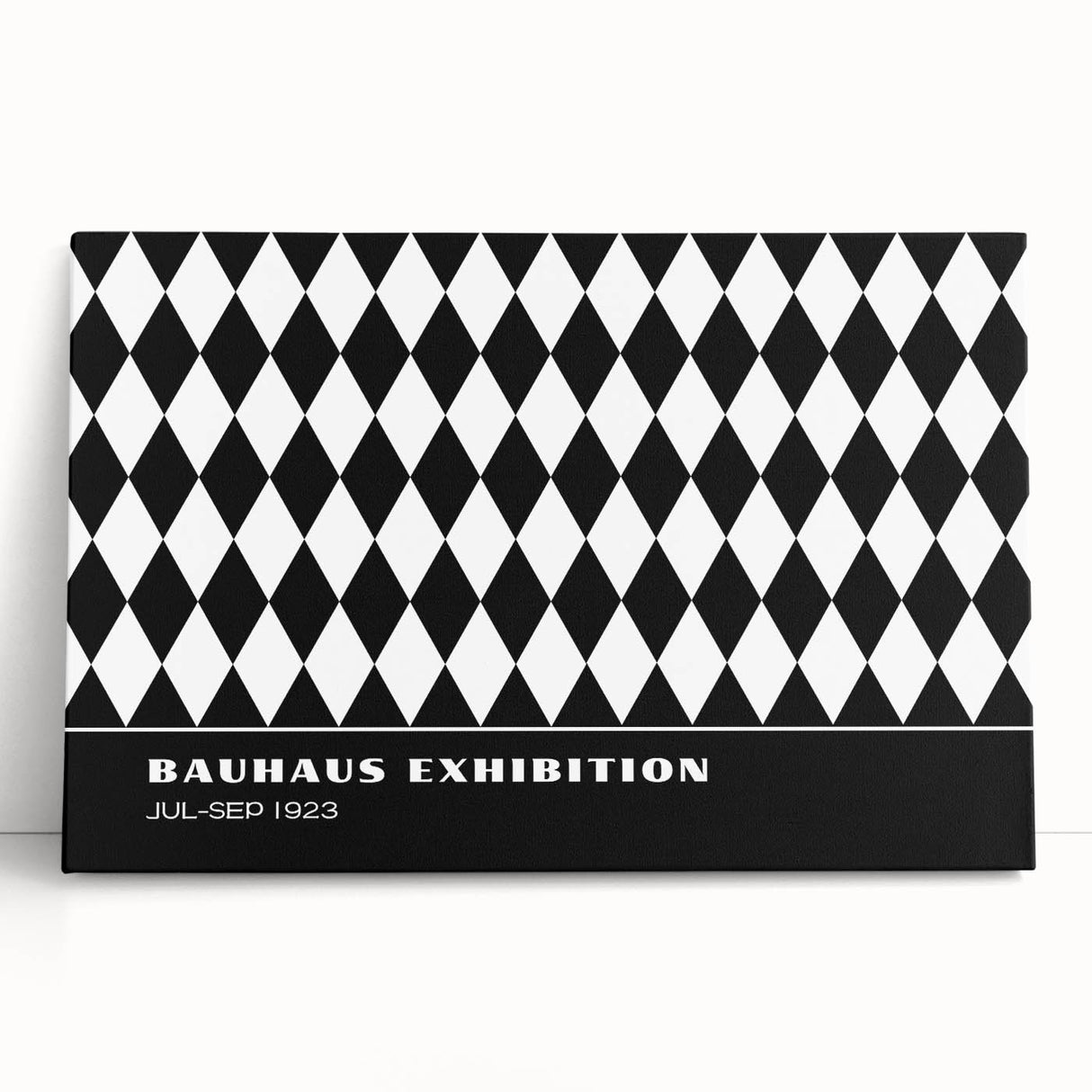 Bohemian Wall Art | Bold Black & White Harlequin Boho Canvas Print
