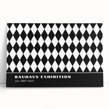 Bohemian Wall Art | Bold Black & White Harlequin Boho Canvas Print