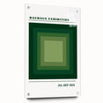 Bohemian Wall Art | Bauhaus Green Square Gradient Canvas | Eclectic Print