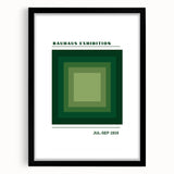 Bohemian Wall Art | Bauhaus Green Square Gradient Canvas | Eclectic Print