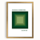 Bohemian Wall Art | Bauhaus Green Square Gradient Canvas | Eclectic Print