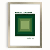 Bohemian Wall Art | Bauhaus Green Square Gradient Canvas | Eclectic Print