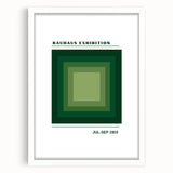 Bohemian Wall Art | Bauhaus Green Square Gradient Canvas | Eclectic Print
