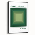 Bohemian Wall Art | Bauhaus Green Square Gradient Canvas | Eclectic Print
