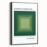 Bohemian Wall Art | Bauhaus Green Square Gradient Canvas | Eclectic Print