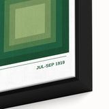 Bohemian Wall Art | Bauhaus Green Square Gradient Canvas | Eclectic Print