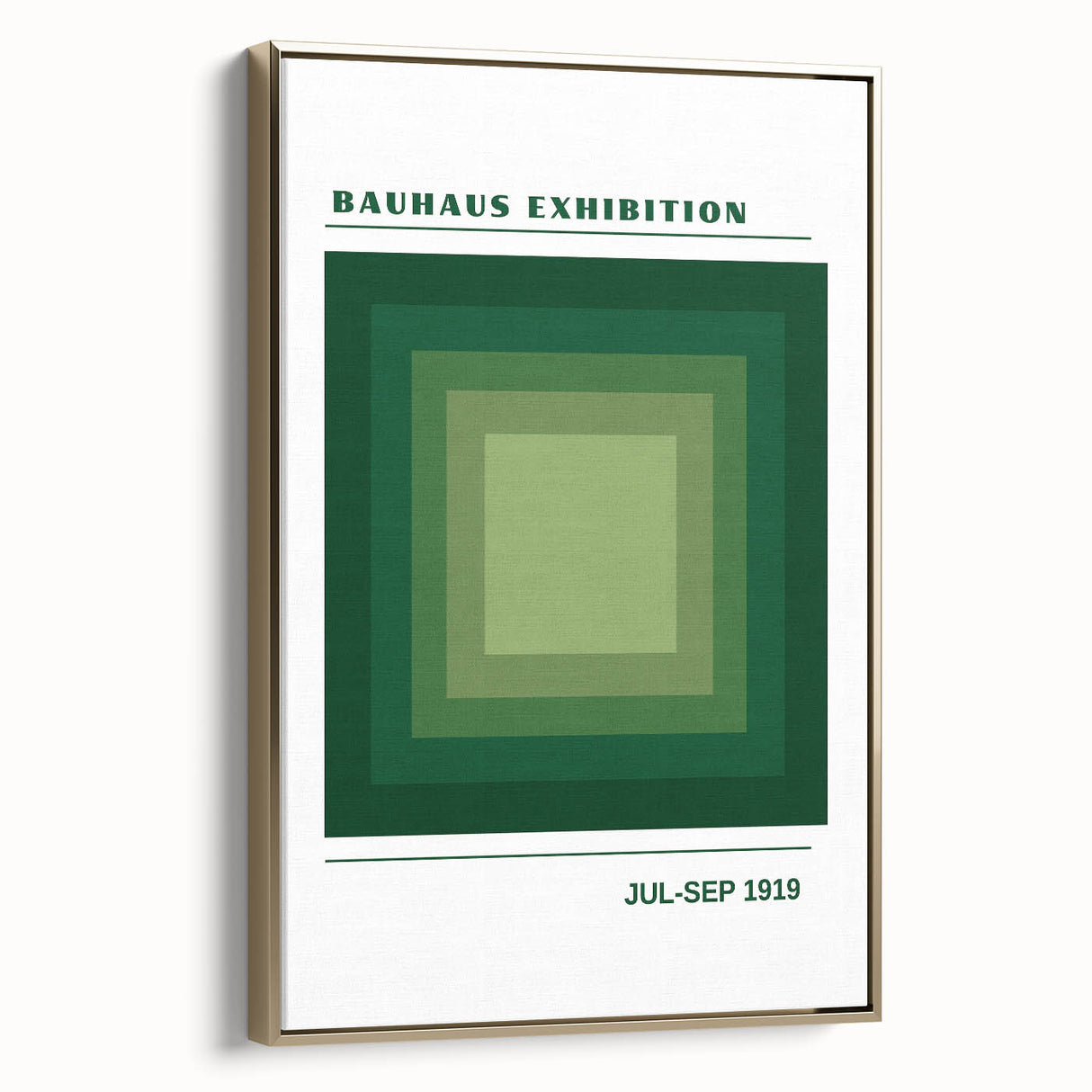 Bohemian Wall Art | Bauhaus Green Square Gradient Canvas | Eclectic Print