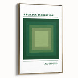 Bohemian Wall Art | Bauhaus Green Square Gradient Canvas | Eclectic Print