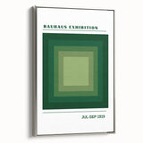 Bohemian Wall Art | Bauhaus Green Square Gradient Canvas | Eclectic Print