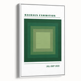 Bohemian Wall Art | Bauhaus Green Square Gradient Canvas | Eclectic Print