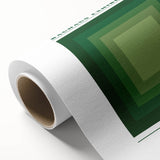 Bohemian Wall Art | Bauhaus Green Square Gradient Canvas | Eclectic Print