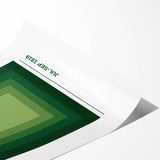 Bohemian Wall Art | Bauhaus Green Square Gradient Canvas | Eclectic Print