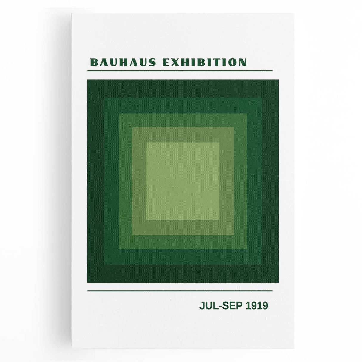 Bohemian Wall Art | Bauhaus Green Square Gradient Canvas | Eclectic Print