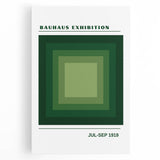 Bohemian Wall Art | Bauhaus Green Square Gradient Canvas | Eclectic Print