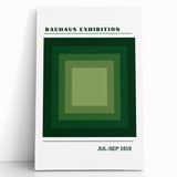 Bohemian Wall Art | Bauhaus Green Square Gradient Canvas | Eclectic Print