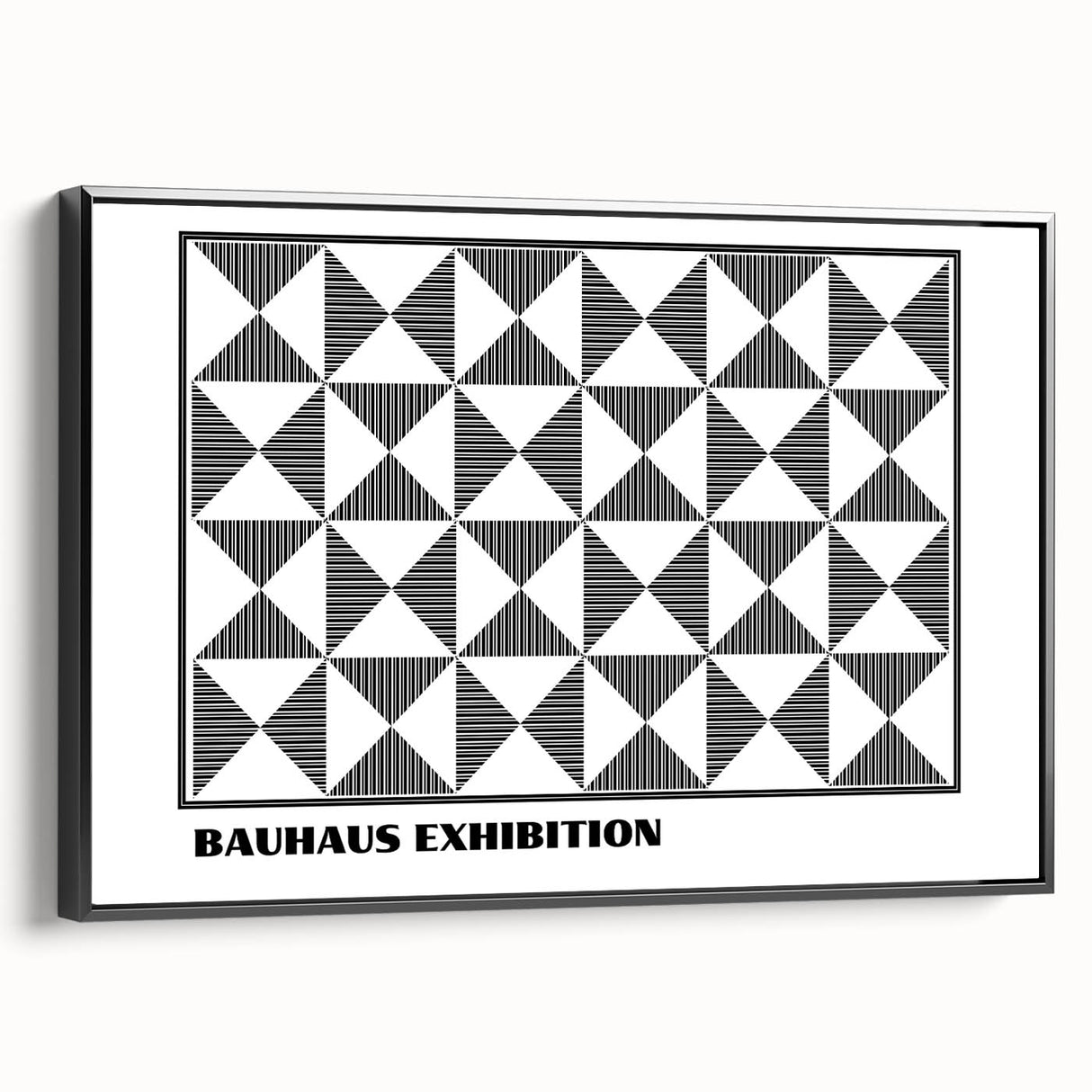 Bohemian Wall Art | Black & White Geometric Boho Canvas Print